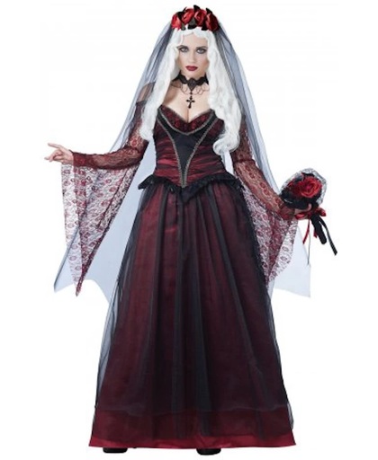 Donkere bruid kostuum voor vrouwen - Verkleedkleding - Maat XL