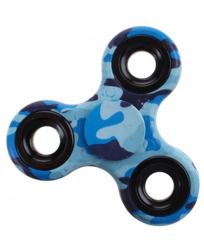 Toi Toys fidget spinner legerprint blauw 8 cm