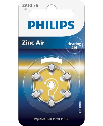 Philips Minicells Batterij ZA10B6A/10 niet-oplaadbare batterij