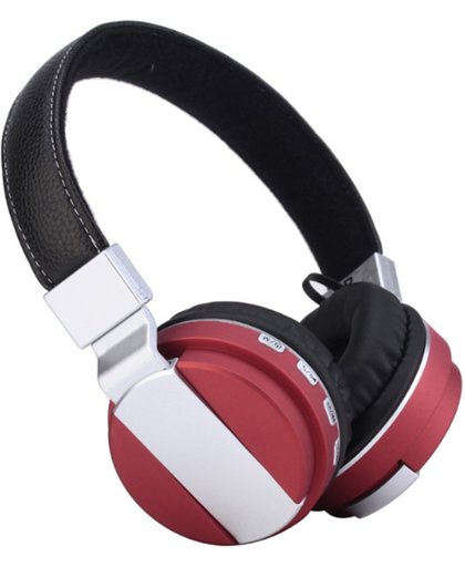 QY  Bluetooth On-ear opvouwbare draadloze Koptelefoon Z-88 - FM-radio - Wireless Headset -Compacte hoofdtelefoon - Koptelefoon - Headphones - Draadloos - Wireless Bereik Tot 10 Meter! – metallic red