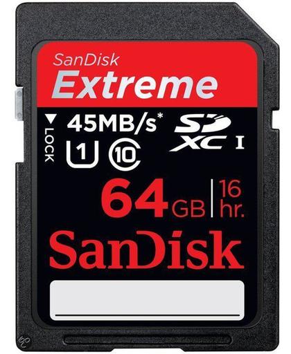 Extreme HD SDXC kaart 64GB van SanDisk (geheugenkaart)