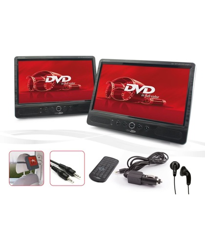 Caliber MPD2010T - Dubbele portable DVD-speler met 2 schermen - 10 inch