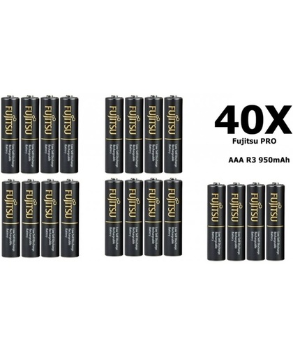 40 Stuks Fujitsu PRO AAA R3 950mAh Oplaadbare Batterijen