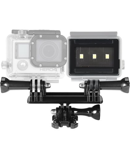 Matchbox stijl video lamp met bevestiging voor GoPro HERO 4 Session / 5 / 4 / 3 + / 3 /2/ 1, Dazzne, XiaoYi Camera