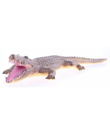 Johntoy Animal World Soft Touch krokodil bruin 60 cm