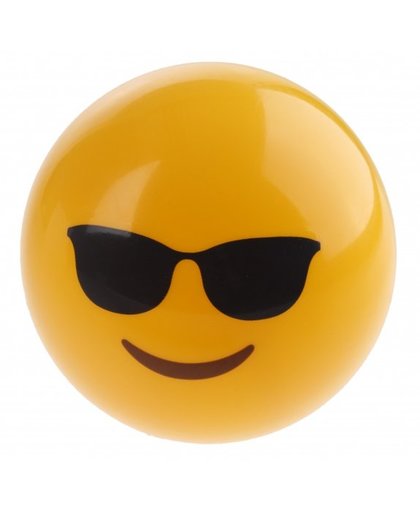 Johntoy Emojione bal Bril geel 12cm