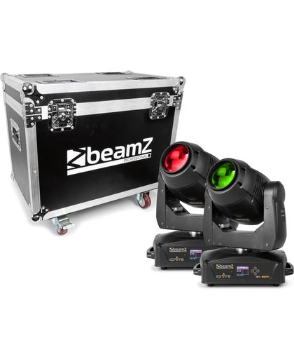 BeamZ Professional IGNITE180B LED Beam Moving Head 2 stuks in Flightcase