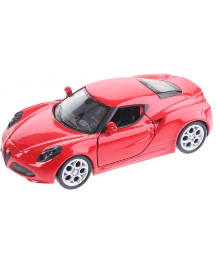 Welly miniatuur Alfa Romeo 4C rood