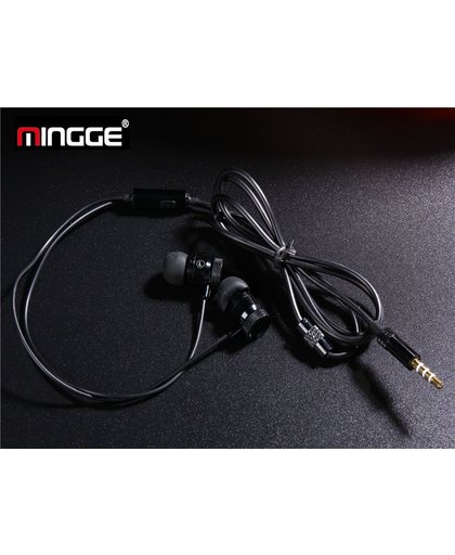 MINGGE M206 In-Ear Oordopes Special Edition Black Oortjes Samsung Galaxy S7, S7 edge, S6, S6 Edge, S6 Edge Plus