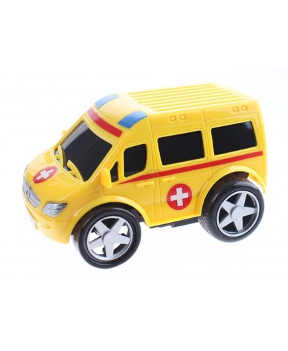 Johntoy Emergency Squad voertuig Ambulance geel 10 cm