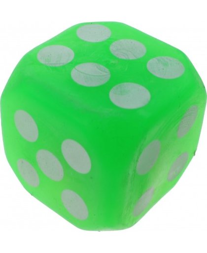 Amigo dobbelsteen met lichteffect 4 cm groen
