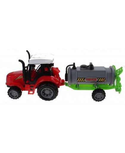 Gearbox tractor met gierton 30 cm groen/rood