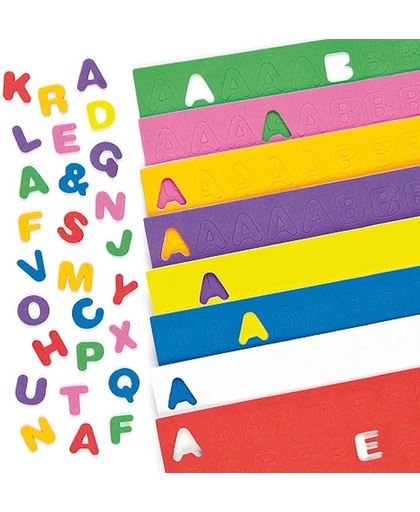 Zelfklevende foam hoofdletters stickers - knutselspullen voor kinderen - scrapbooking verfraaiing om te maken en versieren kaarten decoraties en knutselwerkjes (600 stuks)