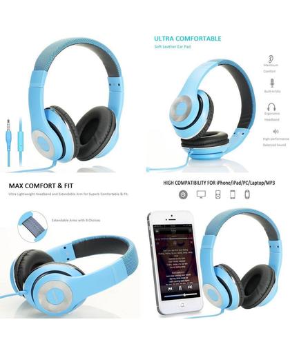 Ausdom headset F01 blauw