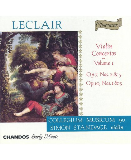 Leclair: Violin Concertos Vol 1 / Simon Standage, Collegium Musicum 90