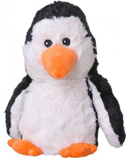 Welliebellies opwarmknuffel pinguïn 30 cm wit/zwart