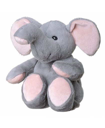Welliebellies opwarmknuffel olifant 20 cm grijs