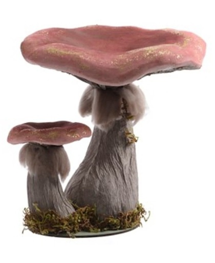 Decoratie paddenstoel foam rood 29 cm