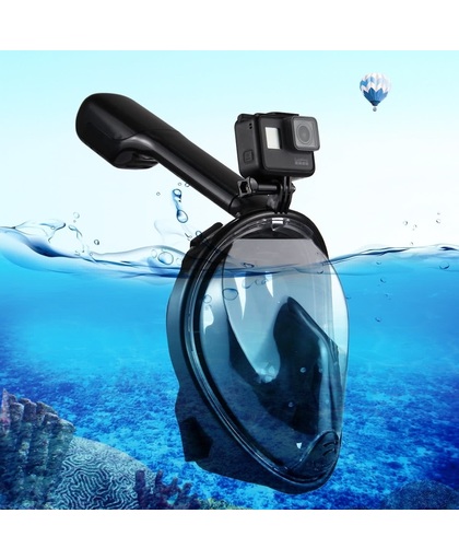 PULUZ 220mm Tube Water Sports Diving Equipment Full Dry Snorkel Mask voor GoPro HERO5 /4 /3+ /3 /2 /1, L/XL Size(zwart)