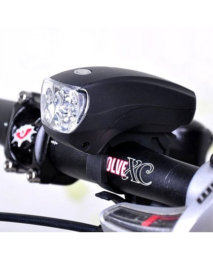 5 LED Super Bright Bicycle Headlight With Stand & Three kinds of Flashing Modes(zwart)