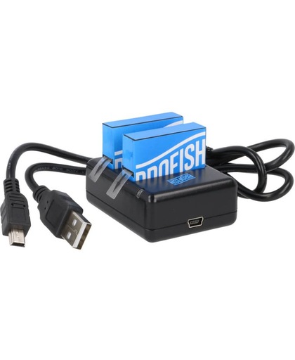Brofish Dual battery charger voor GoPro Hero4