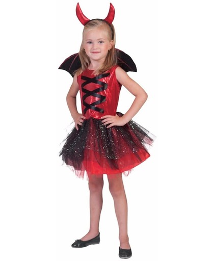 Halloween - Rood duivels jurkje / kostuum voor meisjes - horror / Halloween outfit 8-12 jaar (128-152 cm)