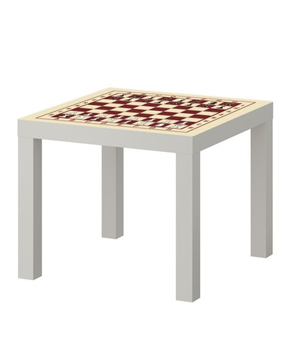 IKEA® Lack™ tafeltje met schaakbord print incl. stukken