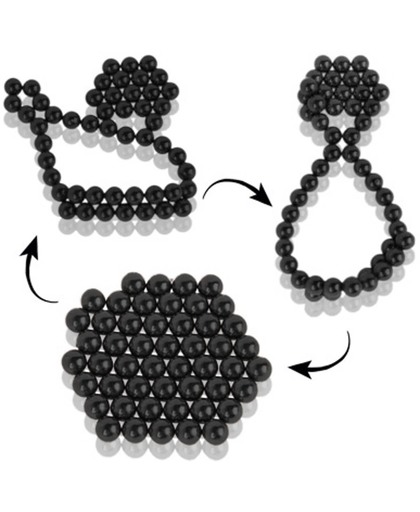 DIY Magic Puzzle / Buckyballs Magnet Balls met 50pcs Magnet Balls (zwart)