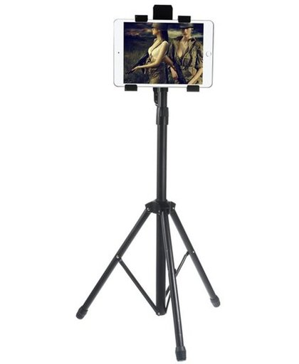 GadgetBay Universele Tablet Houder Statief - Muzikanten Tripod 360º Kantelbaar - Tot 120cm hoog