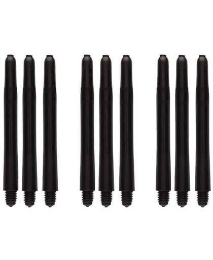 Dragon Darts zwarte dart shafts - 3 sets (9 stuks) - medium - darts shafts