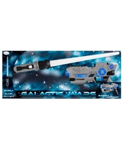 Toyrific Galactic Wars Blaster en laserzwaard grijs