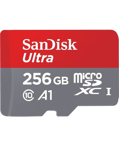 SanDisk Ultra Micro SD Kaart - 256GB - Met Adapter