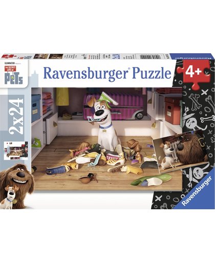 Ravensburger Secret Life of Pets. Onaantastbaar- Twee puzzels van 24 stukjes - kinderpuzzel