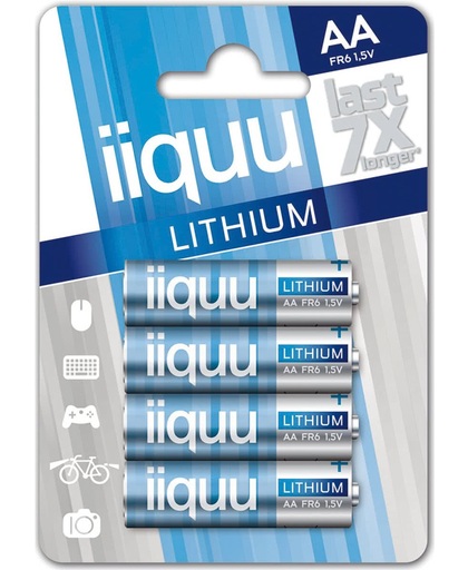 iiquu Lithium AA Lithium 1.5V niet-oplaadbare batterij