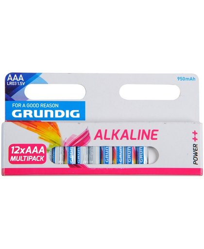 Grundig Alkaline Batterijen AAA (set van 12 stuks)