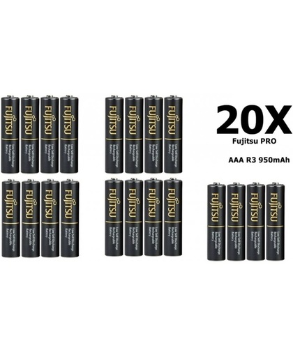 20 Stuks Fujitsu PRO AAA R3 950mAh Oplaadbare Batterijen