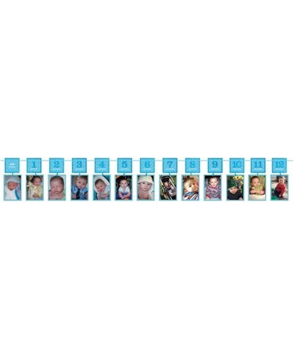 Amscan verjaardagsslinger met foto's jongen 365 cm blauw