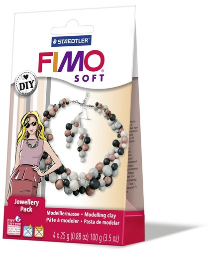 Fimo soft DIY juwelenset "Pearl"