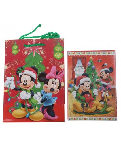 Disney Mickey en Minnie cadeautas en wenskaart 24 x 17 cm