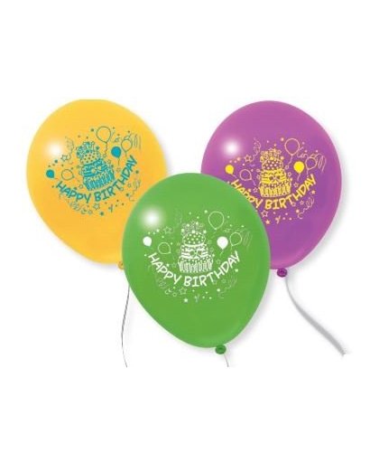 Pegaso ballonnen happy birthday 10 stuks