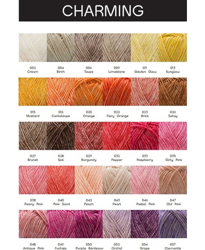 Alle 50 kleuren Charming van* Yarn and colors