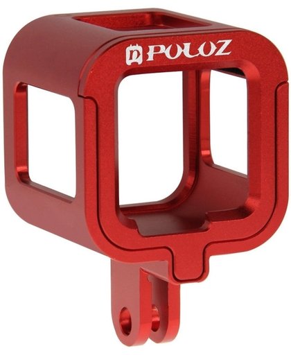 PULUZ Housing Shell CNC Aluminum Alloy beschermings Cage met Insurance Frame voor GoPro HERO4 Session(rood)