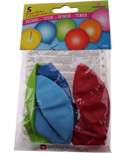 Pegaso ballonnen maxi 48 cm 5 stuks