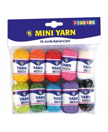 Mini Yarn - Set van 10 mini knutsel/breiwol
