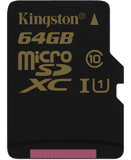 Kingston Technology microSDHC/SDXC Class 10 UHS-I 64GB 64GB MicroSDXC UHS Klasse 10 flashgeheugen