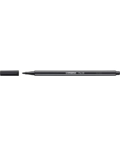 STABILO Pen 68 Viltstift Zwart - Doos 10 stuks