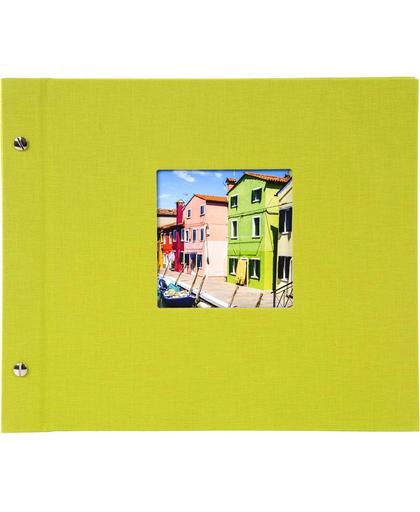 Goldbuch Bella Vista groen 30x25 Schroefalbum 40 zwarte pagina's