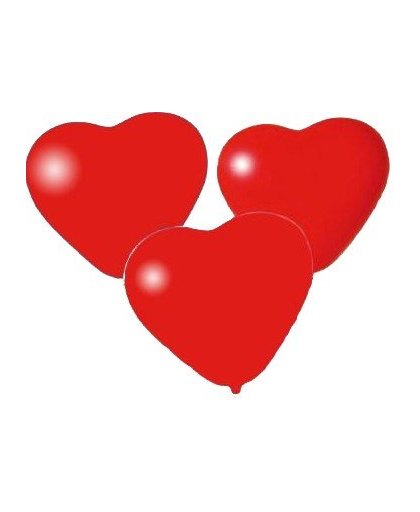 Pegaso ballonnen hart rood 15 stuks 21 cm