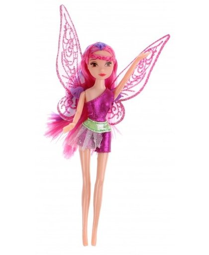 Toi Toys tienerpop Butterfly Fairy met vleugels 22 cm roze