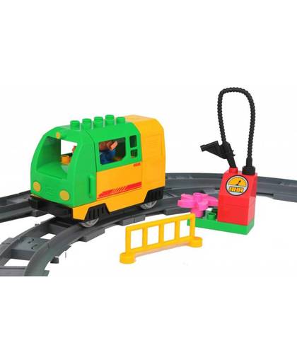 Huimei Elektrische goederen trein groen te combineren met Lego Duplo